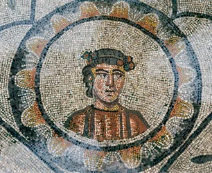 Detail des Bodens der frühchristlichen Basilika von Aquileia, Udine